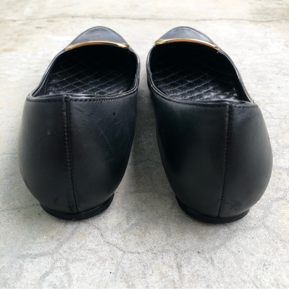 Tory Burch Black Flats with Gold Accent - Picture 6 of 8